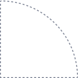 Decorative dotted arc